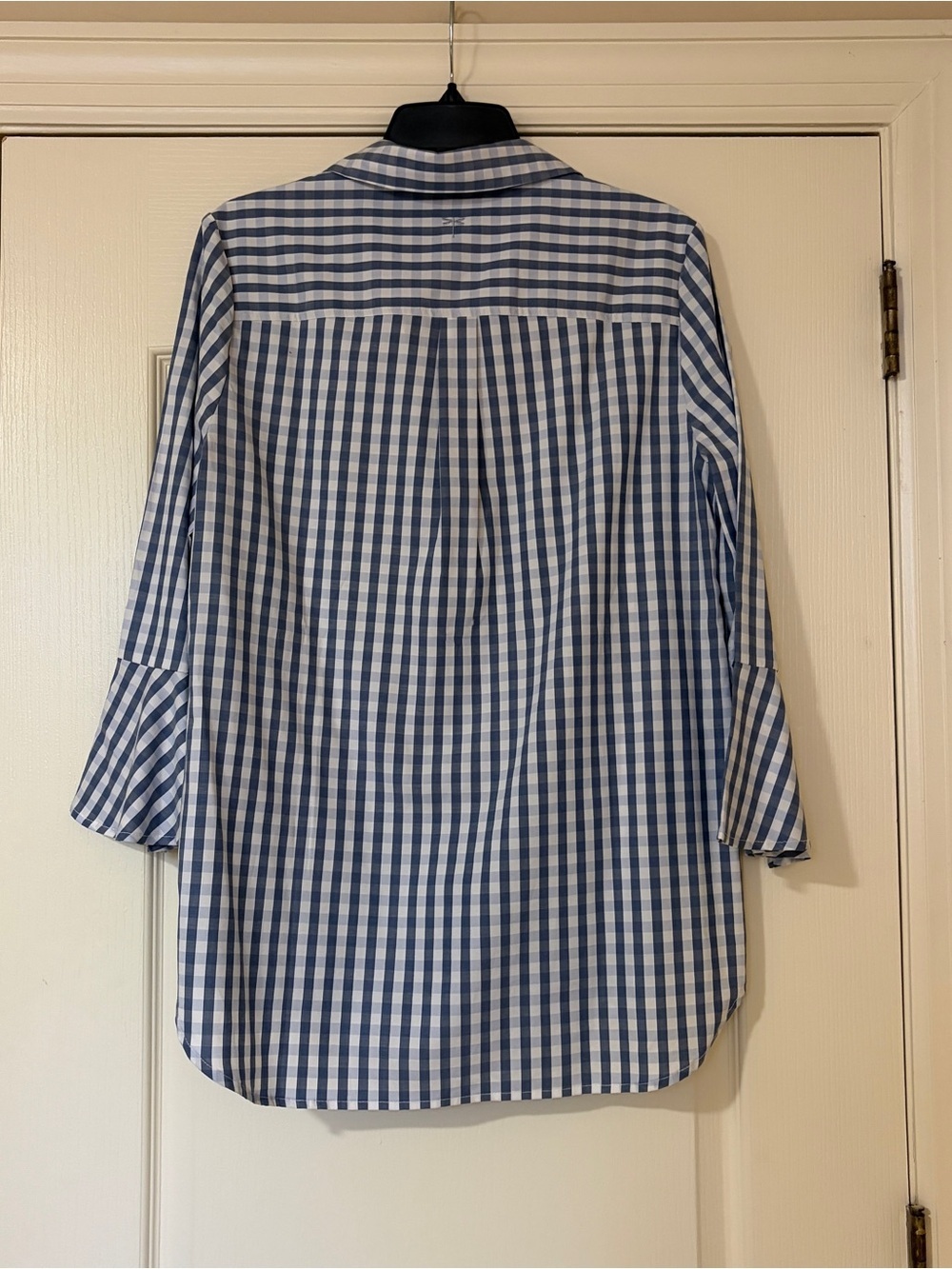 Tyler Boe Blue and White Gingham Tunic Blouse - Picture 2 of 11